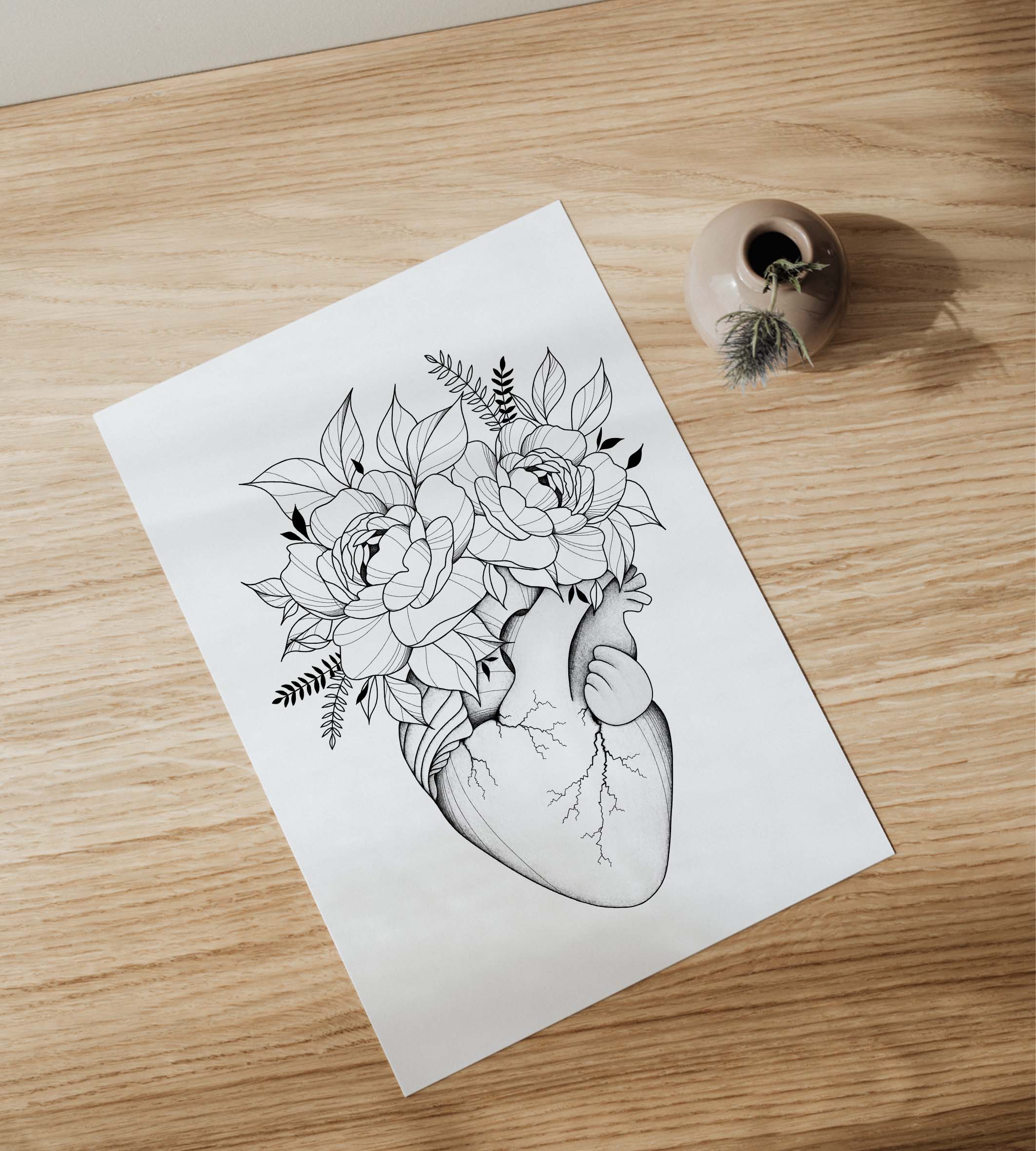 Hart van Bloemen - A6 kaartjes
